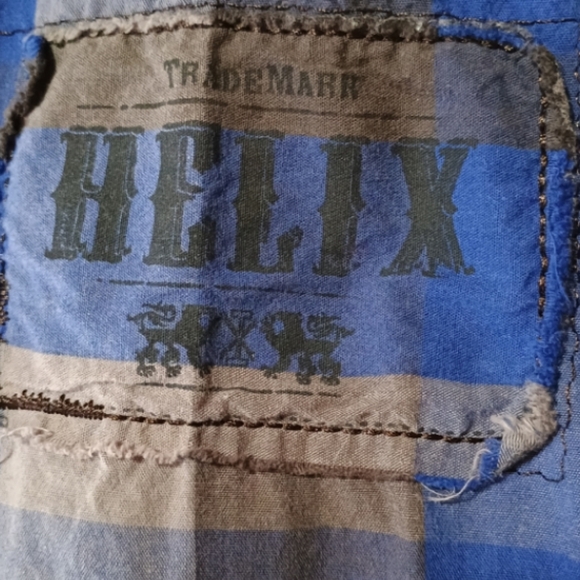 Helix Blue and Gray Plaid Button-Down Shirt - Picture 3 of 3